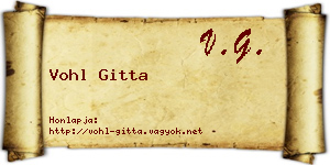 Vohl Gitta névjegykártya